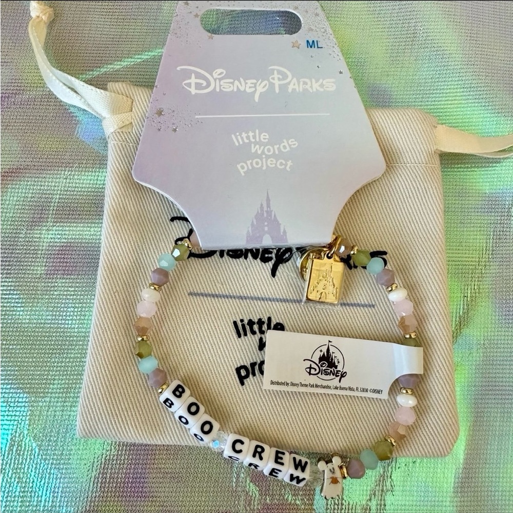 NWT Disney x Little Words Project Boo Crew Bracelet - M/L